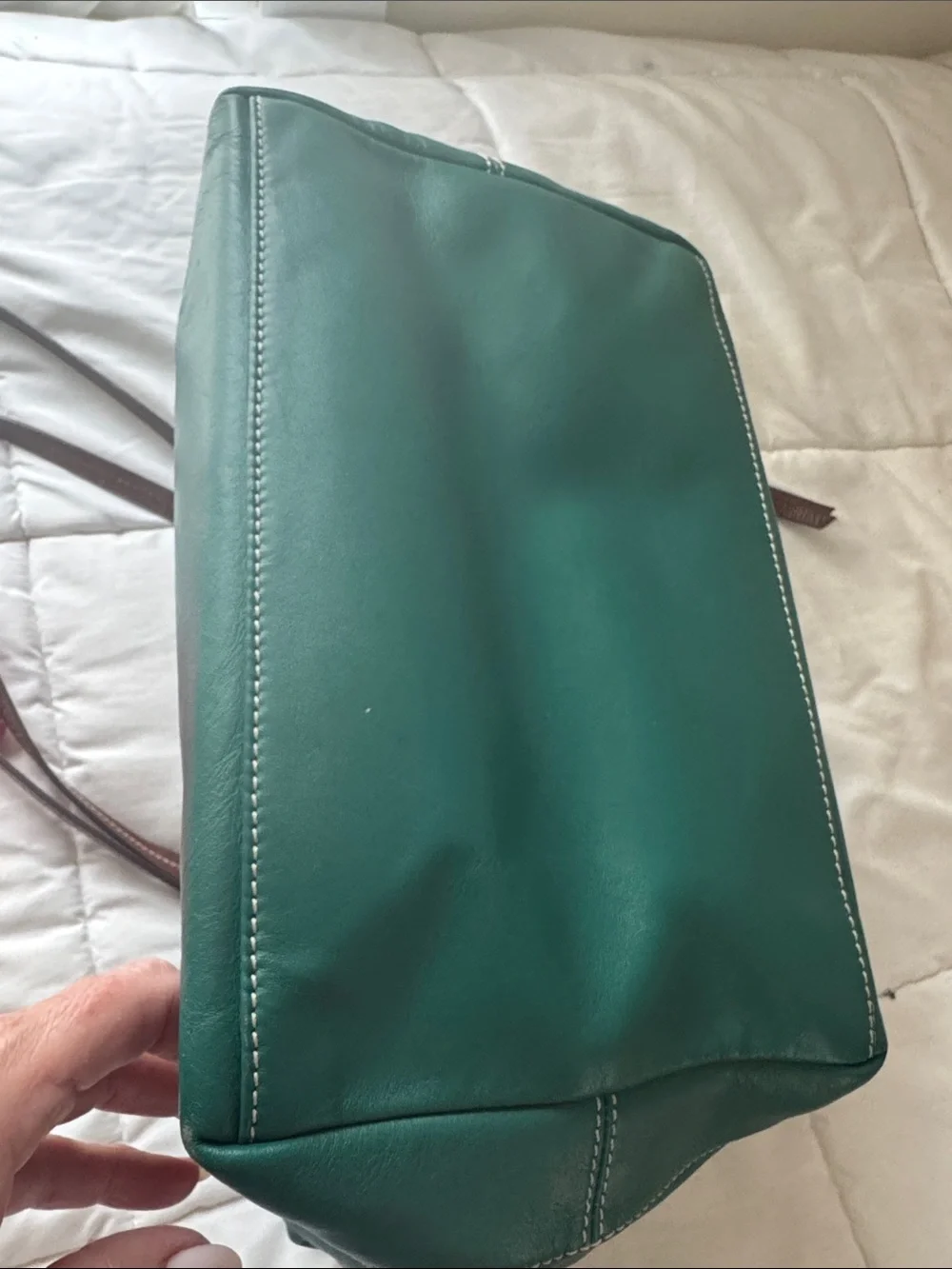 Dooney & Bourke Wayfarer Tilly Tote Green Smooth Leather Shoulder Bag